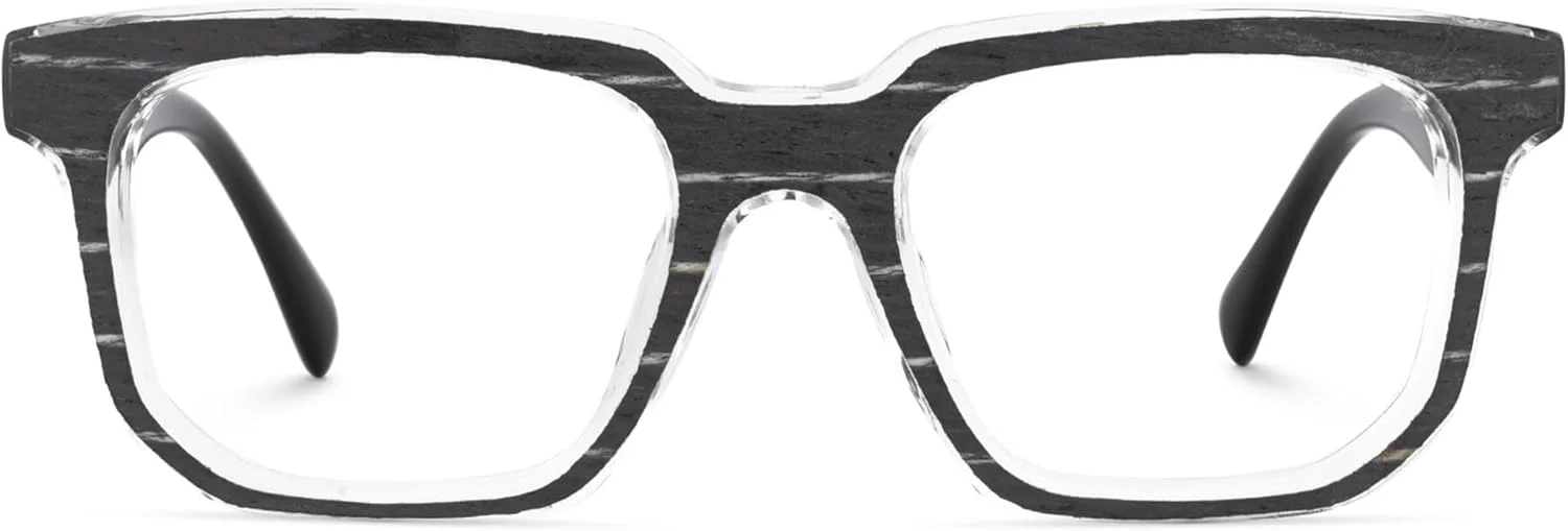 عینک مربعی شیک Zeelool با فریم ضخیم و عدسی شفاف مدل Keylin ZJGA690071