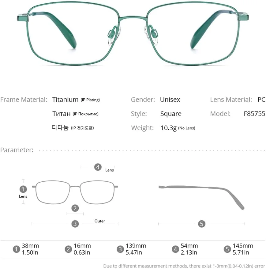 فریم عینک طبی مردانه فوق سبک فونیکس از جنس تیتانیوم