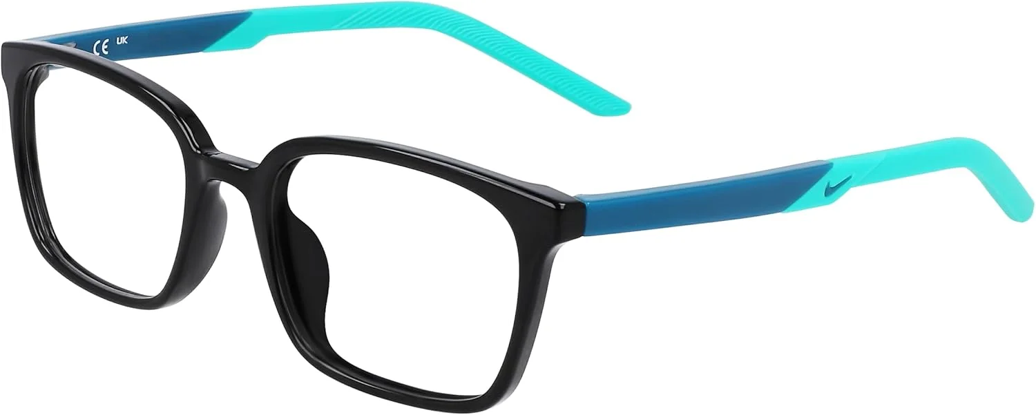 فریم عینک طبی بچگانه نایکی مدل 5036 N 003 مشکی/یشمی شفاف سایز 47/17/135