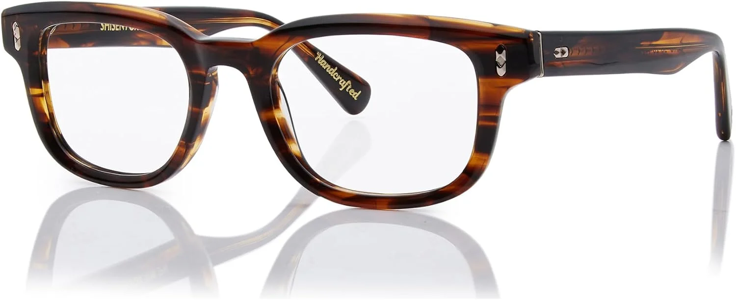 فریم عینک مستطیلی چندمنظوره TAIYO Shisen Fox | عینک شیک ساخته شده از مواد استات ایتالیایی | فریم عینک طبی مدیوم سایز 50، مناسب برای آقایان و بانوان به همراه لنزهای دمو فریم عینک مستطیلی چندمنظوره TAIYO Shisen Fox | عینک شیک ساخته شده از مواد استات ایتالیایی | فریم عینک طبی مدیوم سایز 50، مناسب برای آقایان و بانوان به همراه لنزهای دمو