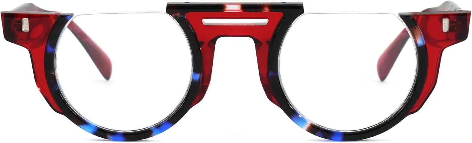 عینکهای گرد نیمه فریم کلاسیک Zeelool با لنزهای شفاف بدون نسخه برای مردان ZJGA332547 عینکهای گرد نیمه فریم کلاسیک Zeelool با لنزهای شفاف بدون نسخه برای مردان ZJGA332547