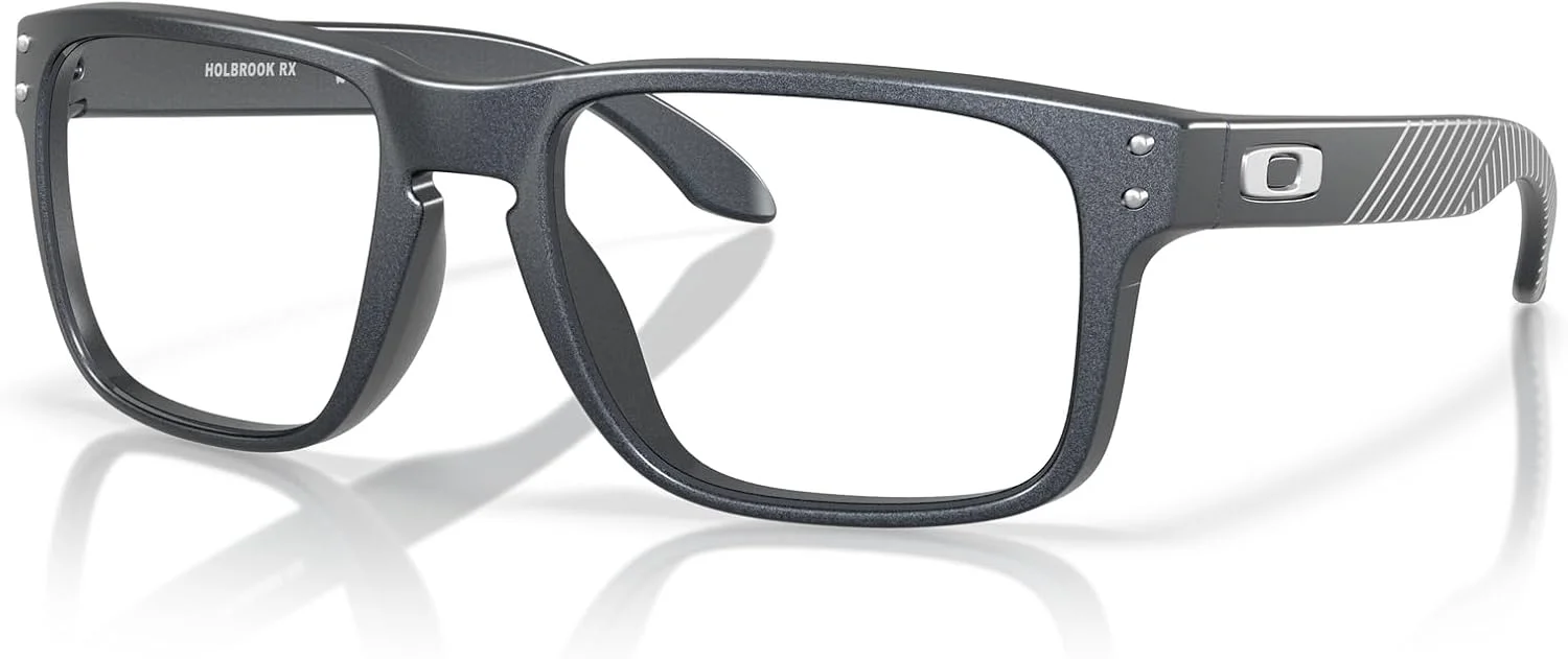 فریم عینک طبی مردانه اوکلی مدل OX8156 Holbrook RX گرد، استیل آبی مات / لنز دمو، 54 میلی متر