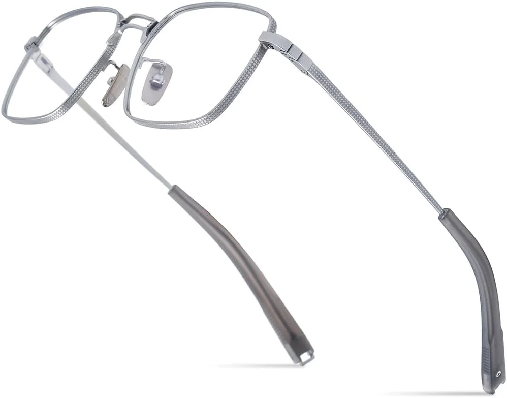 فریم عینک مردانه فونکس مدل F8827، مربعی، ساخته شده از تیتانیوم خالص