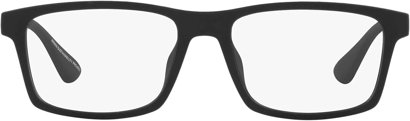 فریم عینک طبی مستطیلی مردانه Armani Exchange A|X Ax3083u با فیت جهانی، مشکی مات/لنز نمایشی، 54 میلی متر