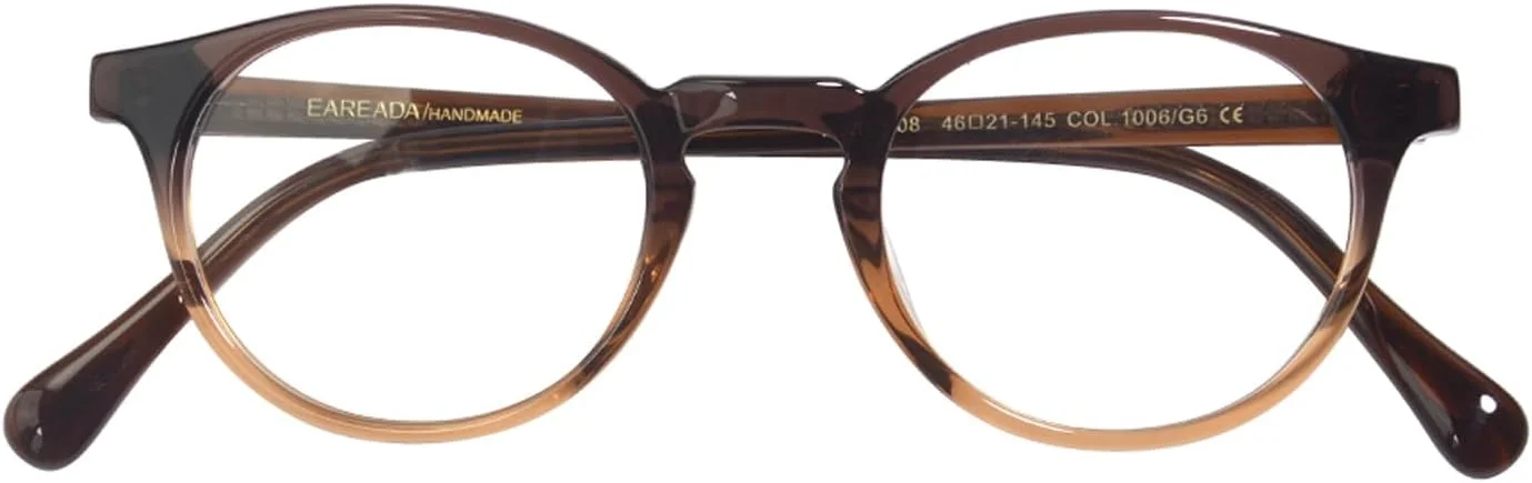 فریم عینک دست ساز استات EAREADA، سایز کوچک، کلاسیک، رترو، عینک گرد