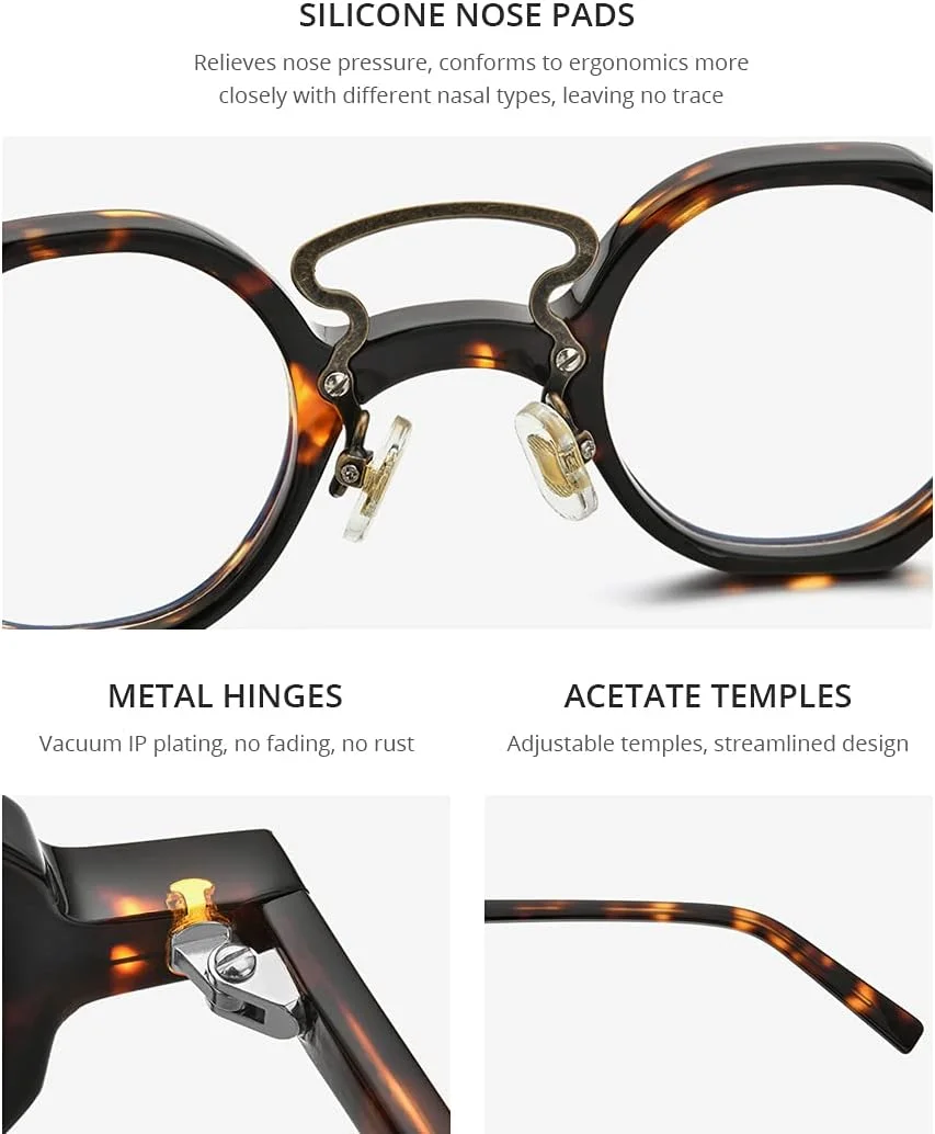 فریم عینک طبی مردانه استات HEPIDEM، عینک گرد زنانه، مدل قدیمی و کلاسیک 9153