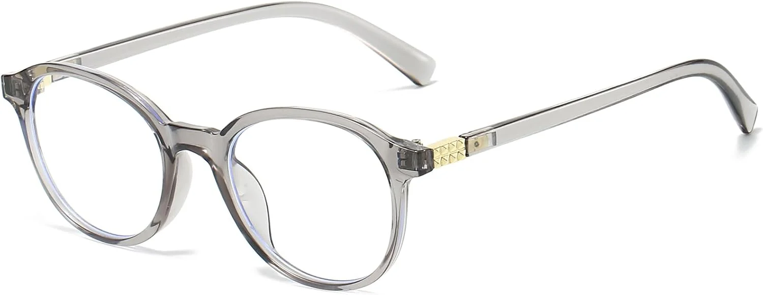 عینک گرد کلاسیک EYLRIM برای زنان و مردان، فریم دایره ای، عینک روشنایی آبی