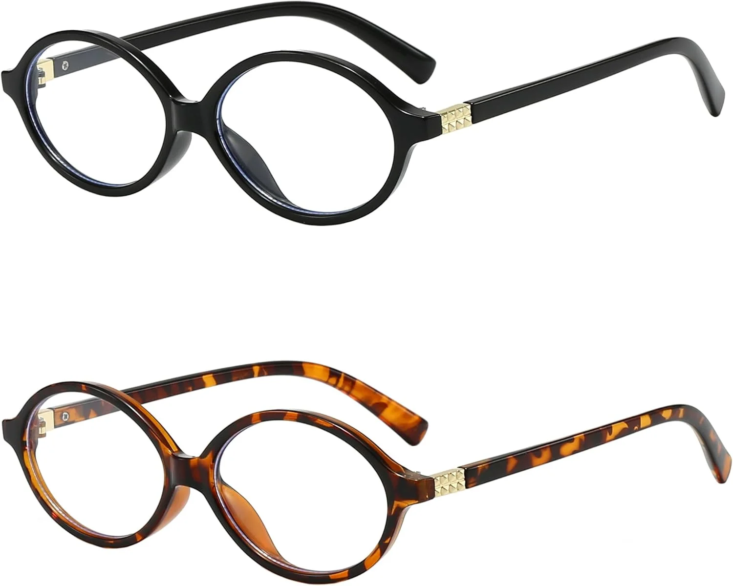 عینک بیضی رترو مردانه و زنانه، سبک دهه 90، مسدود کننده نور آبی، عینک های فیک