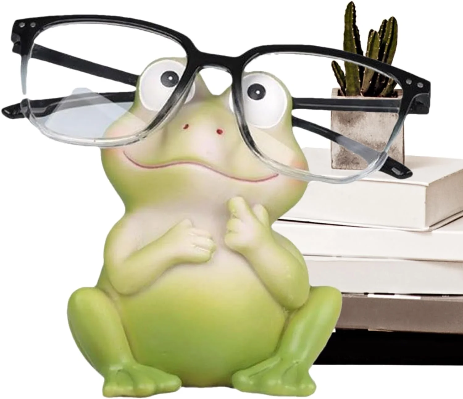 نگهدارنده عینک طرح حیوانات بامزه، استند عینک کنار تخت، مجسمه حیوانات طرح قورباغه برای میز و پاتختی