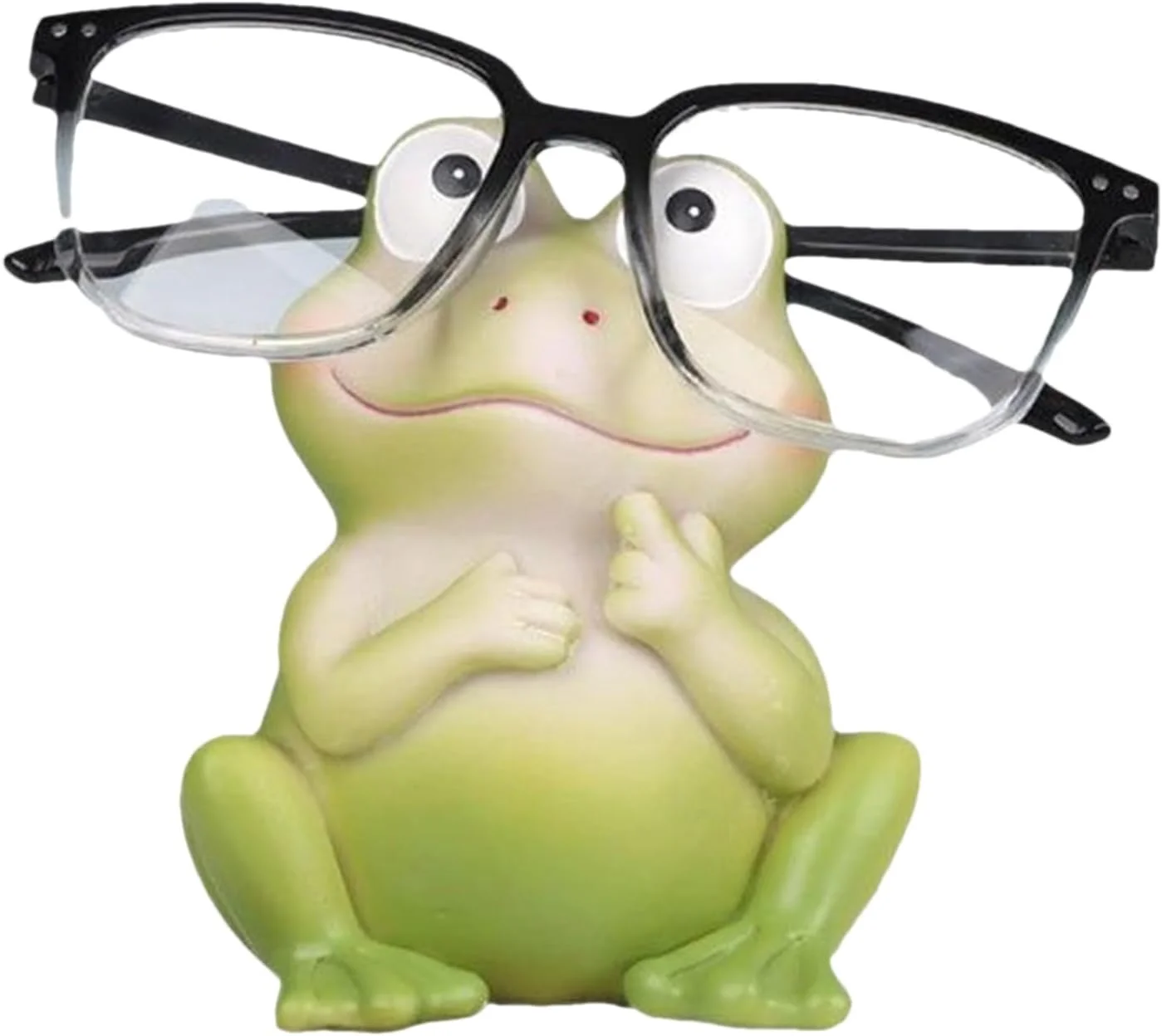 نگهدارنده عینک طرح حیوانات بامزه | استند نمایش عینک - استند نمایش عینک طرح قورباغه بامزه برای دکور میز خانه، مجسمه حیوانات رومیزی