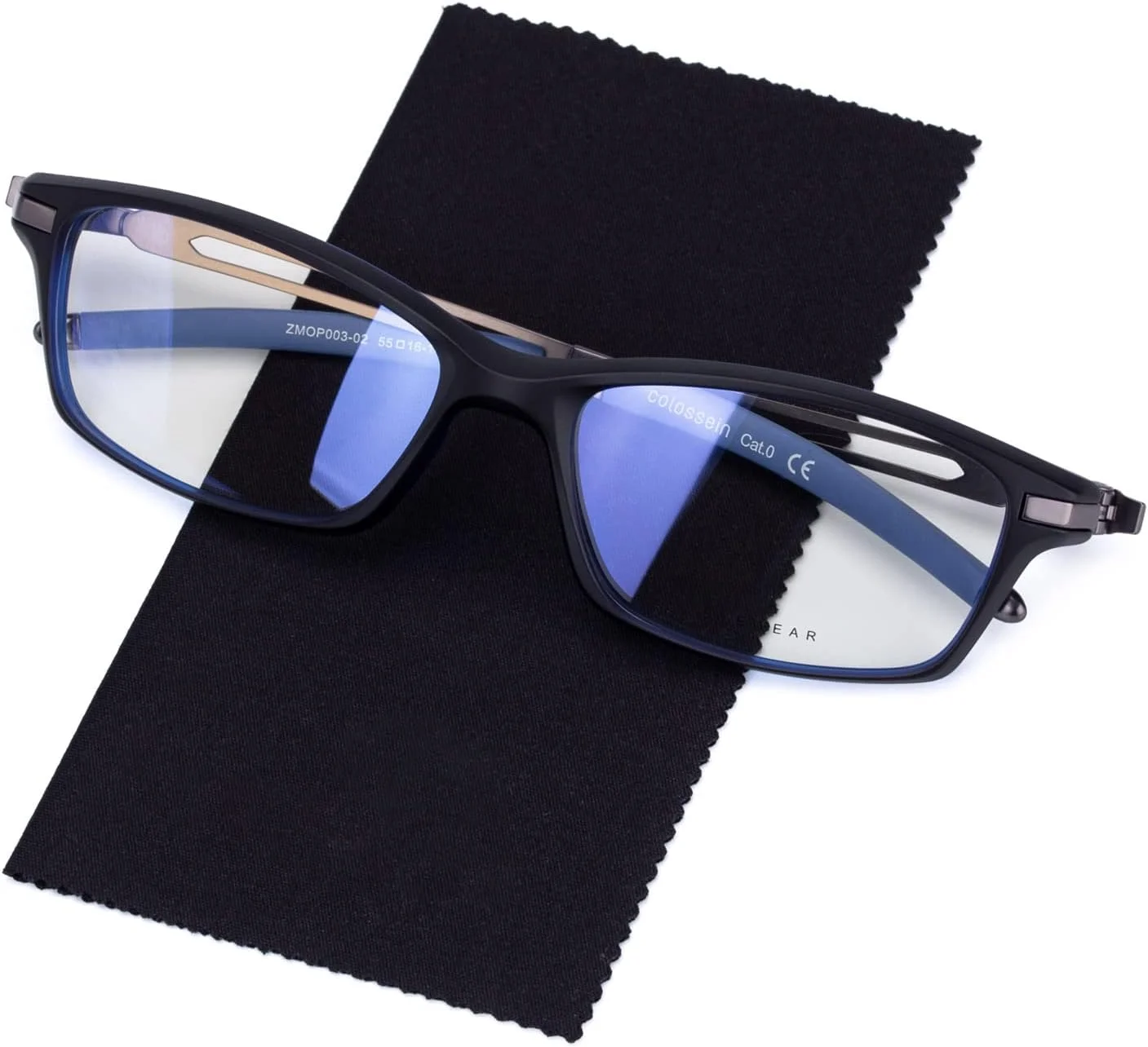 فریم عینک طبی تیتانیومی کلاسیک کولوسین، فریم TR90 با دسته های آلیاژ نیکل قابل انعطاف و نوک های لاستیکی