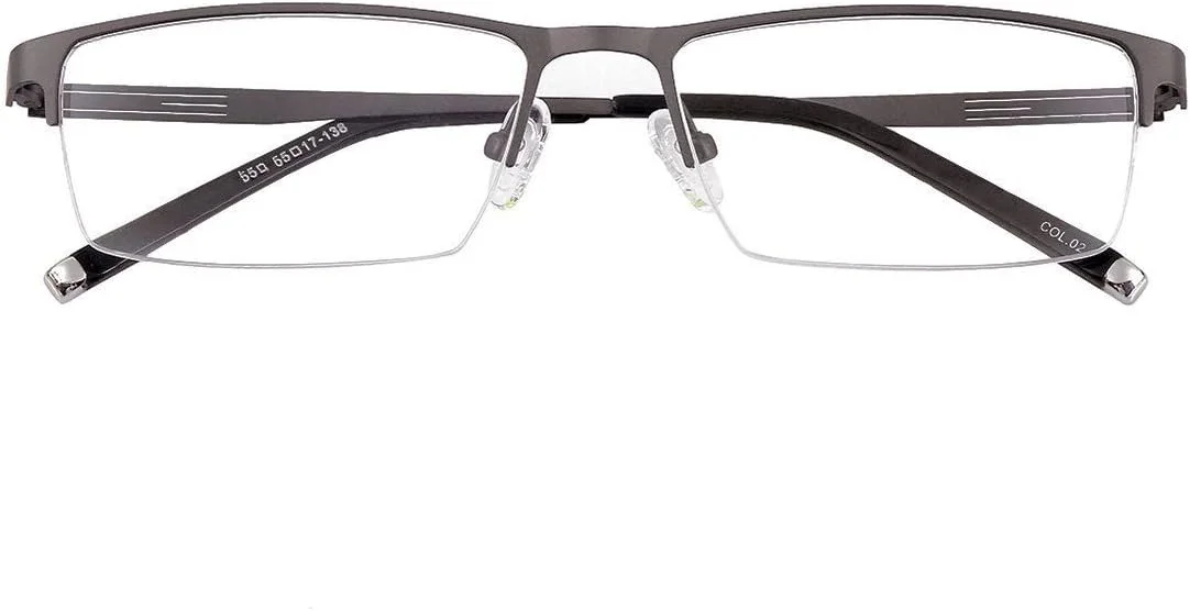 عینک های طبی برای دید نزدیک، فریم نیمه فلزی، مناسب آقایان و بانوان، نمره 0.5- تا 6.0-