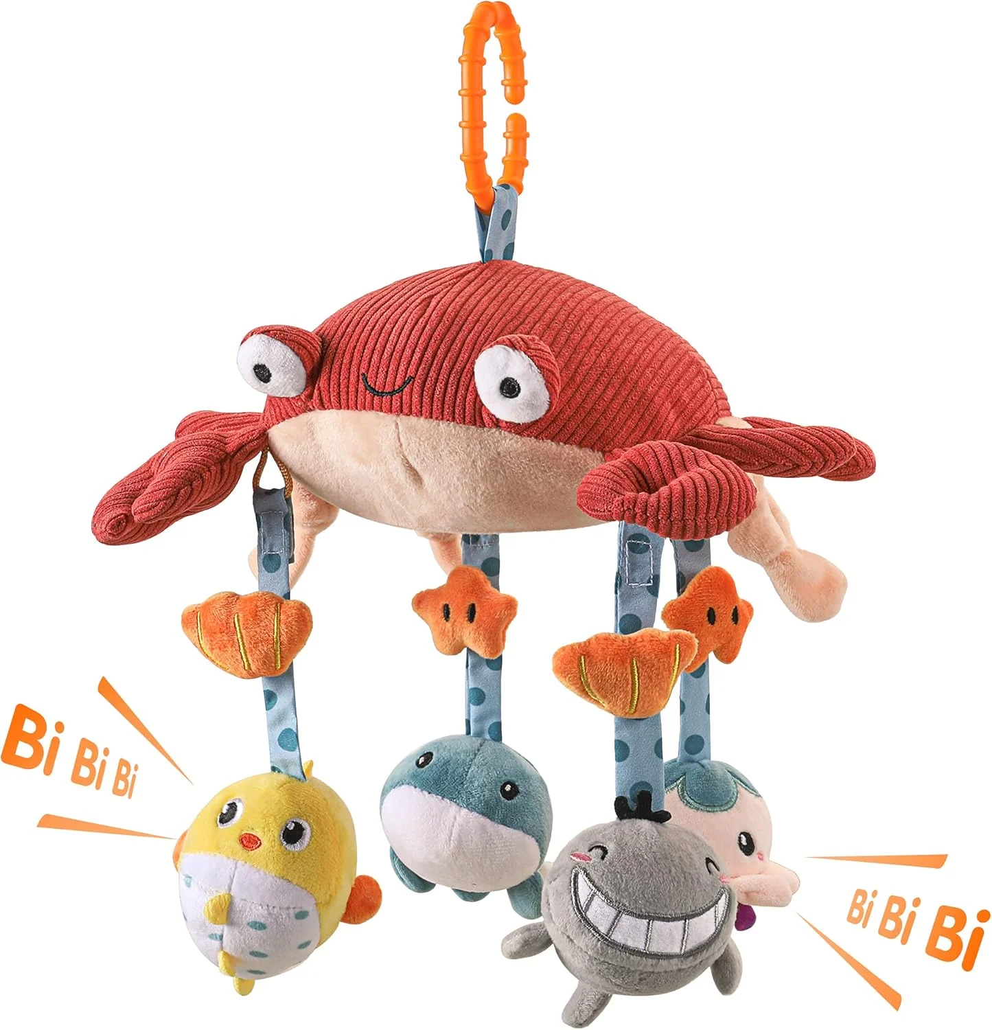 اسباب بازی های کودک توماما برای 0، 3، 6، 9 تا 12 ماهگی، اسباب بازی آویز حیوانات پولیشی برای کالسکه و صندلی ماشین کودک، اسباب بازی حسی آموزشی