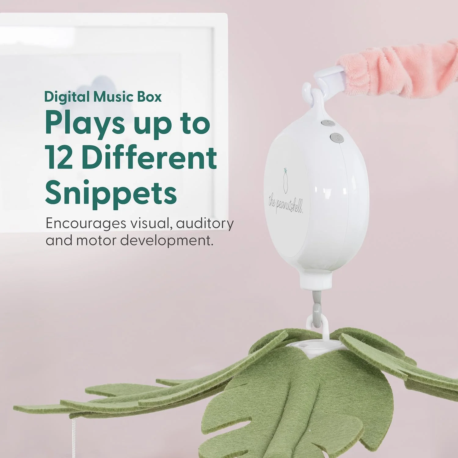 آویز تخت نوزاد پیناتشل طرح سافاری، موبایل موزیکال نوزاد، دکوراسیون اتاق کودک با طرح فیل، زرافه و گورخر، آویزهای گل