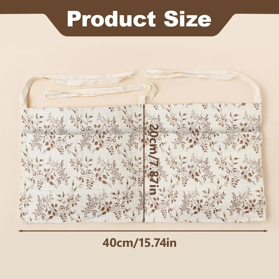 کیف آویز تخت کودک با 2 جیب، سازمان دهنده قابل تنظیم برای نگهداری پوشک، لباس و اسباب بازی