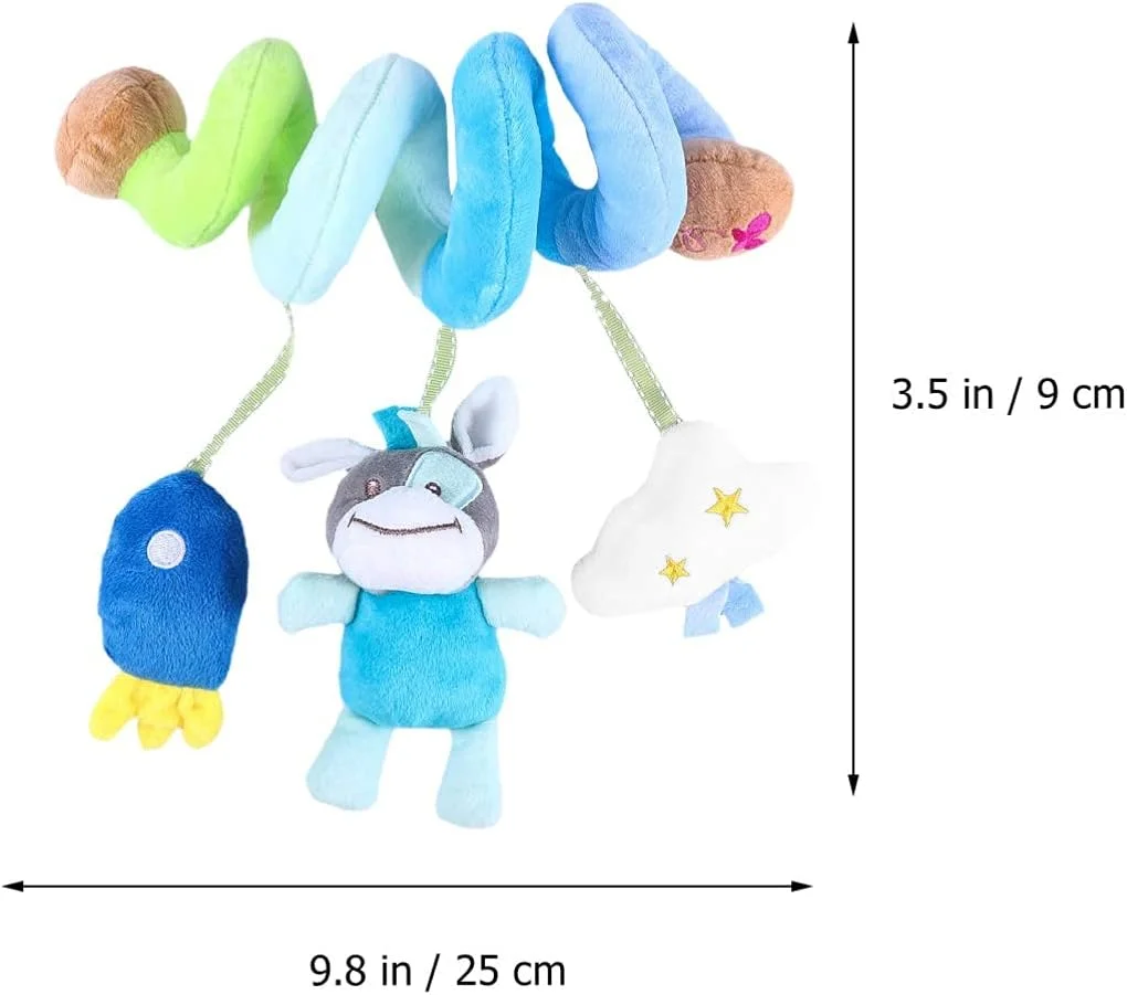 اسباب بازی مارپیچ کودک، اسباب بازی تخت نوزاد حیوانات پولیشی، اسباب بازی های نوزاد برای کودکان، تخت گهواره، کالسکه، میله صندلی ماشین، اسباب بازی آویز با زنگ