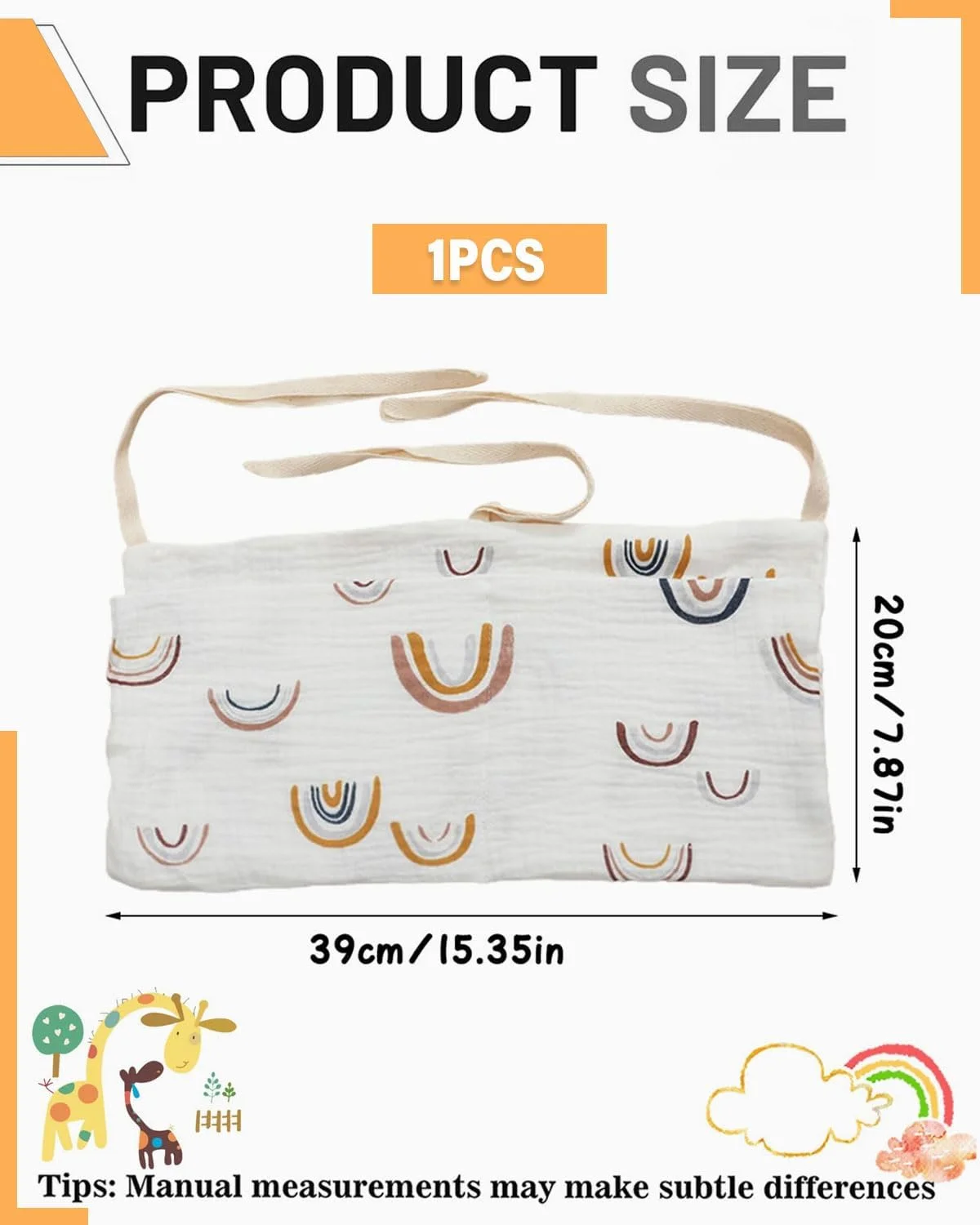 ۱ عدد کیف نگهداری آویز تخت نوزاد چند منظوره، سبک وزن، دارای تهویه، دو جیب با ظرفیت زیاد، مناسب برای اسباب بازی، پوشک و سایر وسایل