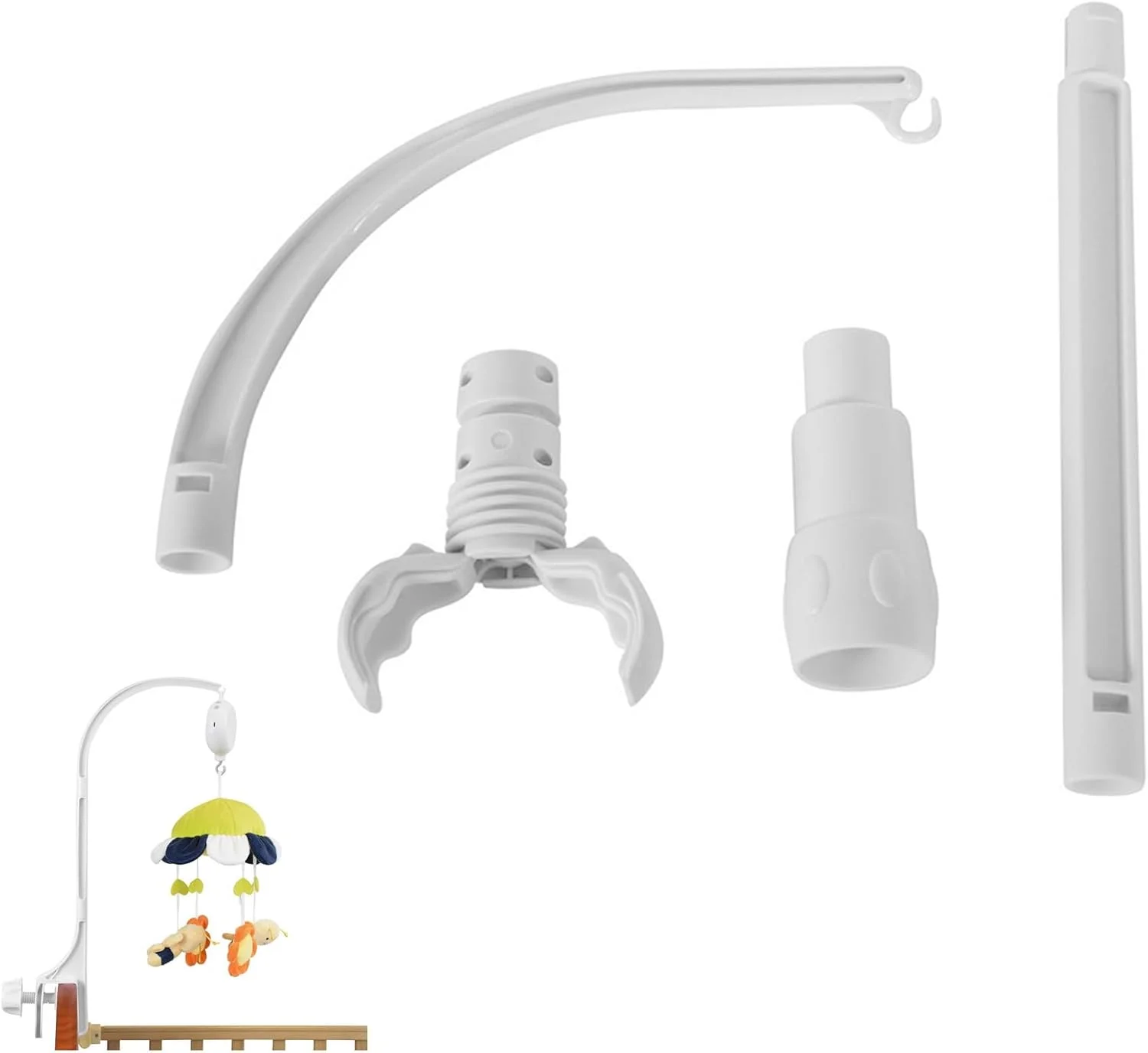 نگهدارنده موبایل تخت نوزاد، نگهدارنده موبایل میز تعویض، نگهدارنده موبایل گهواره نوزاد، گیره انعطاف پذیر برای آویزان کردن آویزهای بادی