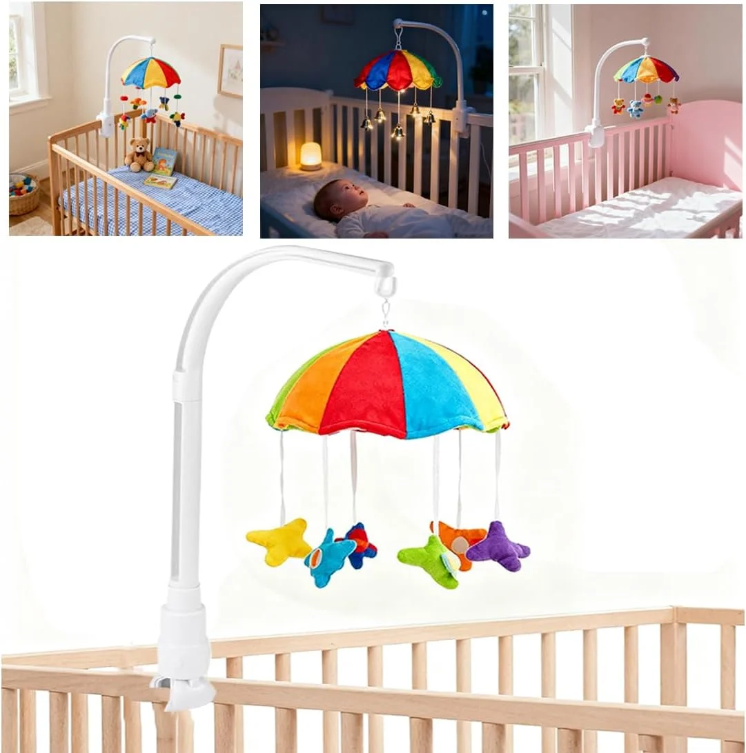 نگهدارنده موبایل تخت نوزاد، نگهدارنده موبایل میز تعویض، نگهدارنده موبایل گهواره نوزاد، گیره انعطاف پذیر برای آویزان کردن آویزهای بادی