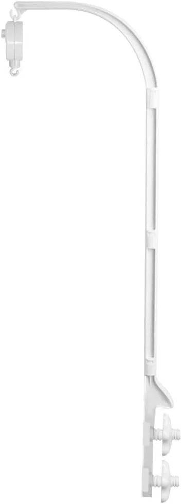 آویز تخت نوزاد ۳۷ اینچی AFUNTA با پایه دو پیچه، جعبه موزیکال، اسباب بازی تزئینی DIY، بازوی آویز قابل تنظیم، ست پایه تخت نوزاد همراه با پیچ و مهره