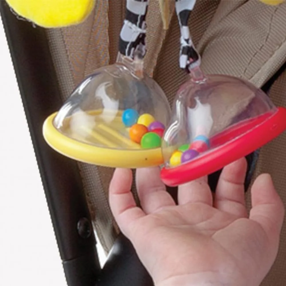 آویز اسباب بازی جعبه اسباب بازی پلی گرو مدل Dingly Dangly Clip Clop - اسباب بازی جذاب کالسکه برای رشد و بازی حسی، 0+ ماه