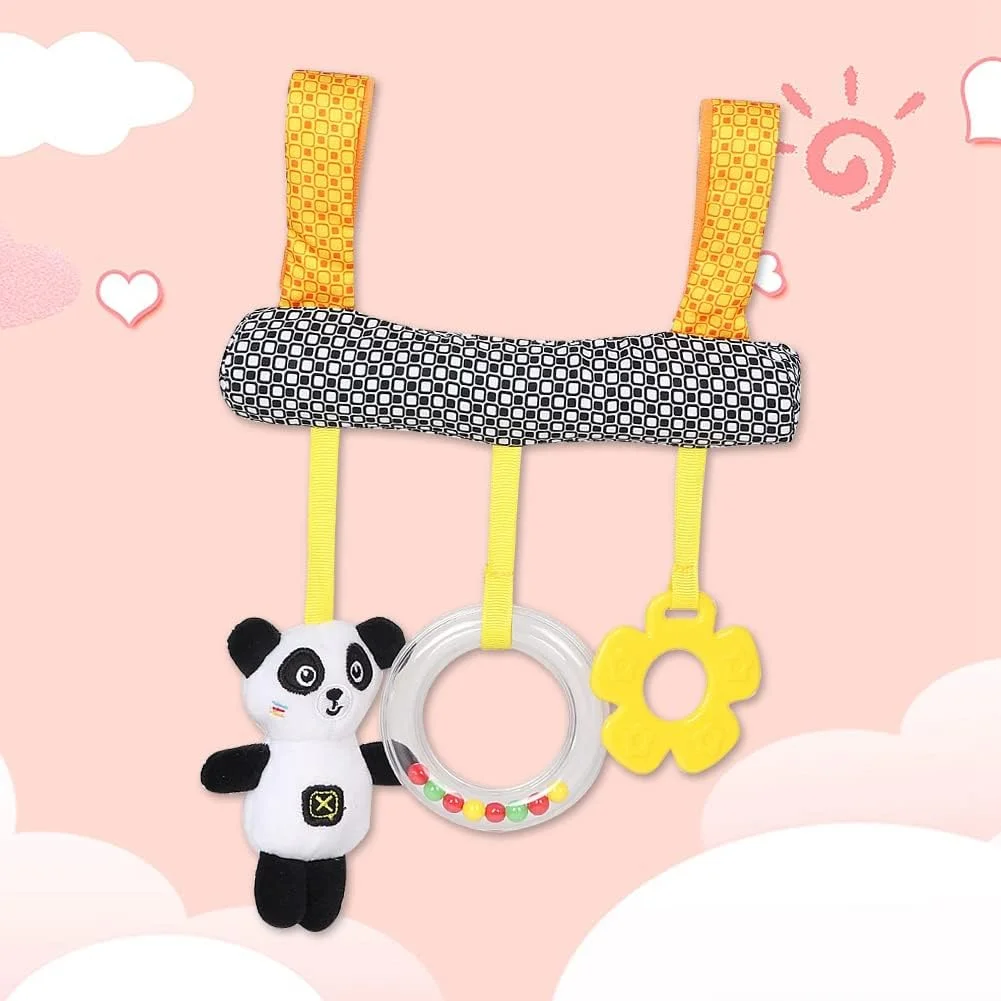 آویز تخت نوزاد نرم و دوست داشتنی با دستگاه پخش موسیقی داخلی، جنس پنبه PP، صورتی/زرد/مشکی/آبی، مناسب برای کالسکه/تخت، 1 عدد (سیاه سفید) آویز تخت نوزاد نرم و دوست داشتنی با دستگاه پخش موسیقی داخلی، جنس پنبه PP، صورتی/زرد/مشکی/آبی، مناسب برای کالسکه/تخت، 1 عدد (سیاه سفید)