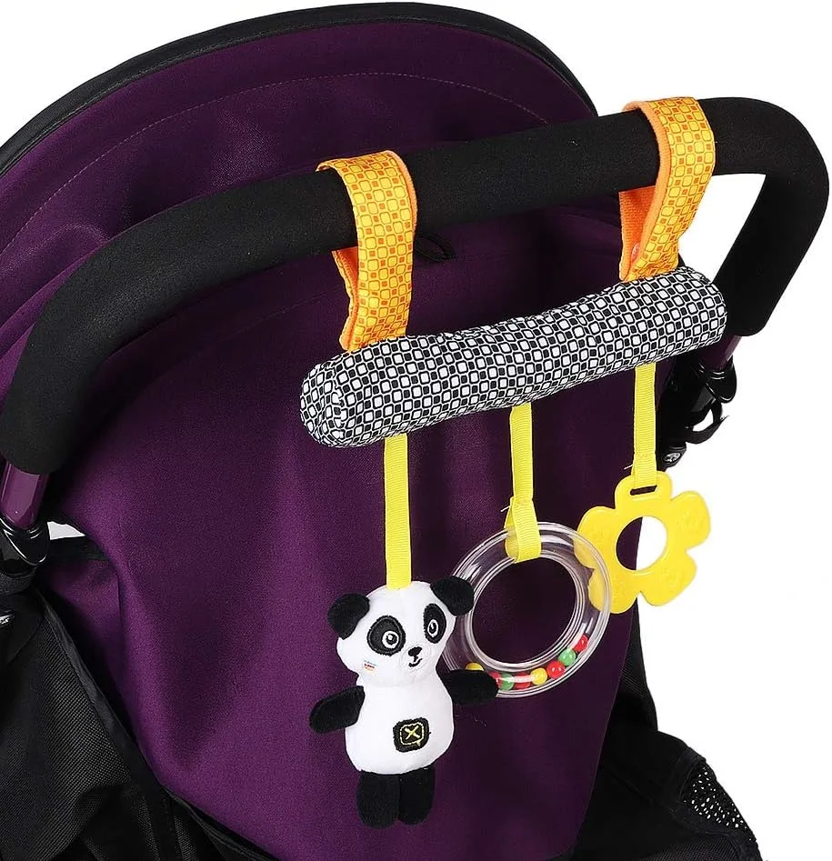 آویز تخت نوزاد نرم و دوست داشتنی با دستگاه پخش موسیقی داخلی، جنس پنبه PP، صورتی/زرد/مشکی/آبی، مناسب برای کالسکه/تخت، 1 عدد (سیاه سفید) آویز تخت نوزاد نرم و دوست داشتنی با دستگاه پخش موسیقی داخلی، جنس پنبه PP، صورتی/زرد/مشکی/آبی، مناسب برای کالسکه/تخت، 1 عدد (سیاه سفید)