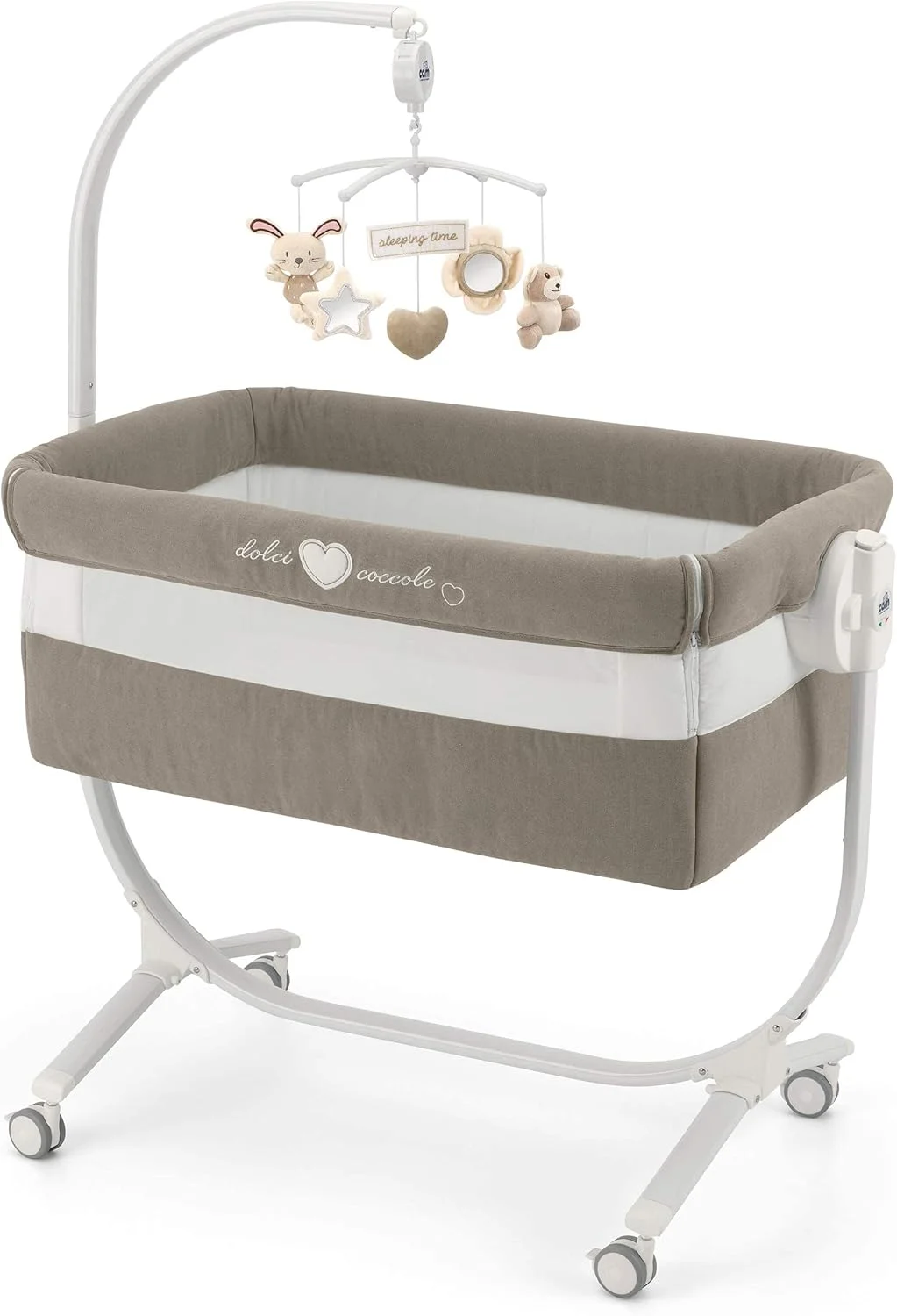 آویز تخت موزیکال ART928 Cam - اسباب بازی های نوزاد کولامی برای تحریک حس کنجکاوی نوزاد، مناسب پارک بازی، مرکز نگهداری، تخت نوزاد، خواب آور، موزیکال، آویز جغجغه ای، اسباب بازی های موبایل، نرم، ملودی و شیرین از بدو تولد - بژ