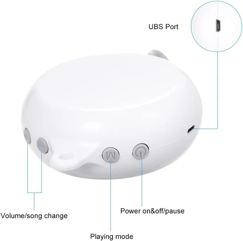 موبایل تخت نوزاد چرخشی، جعبه موزیکال با ۳۵ آهنگ، کنترل از راه دور، زنگوله و کابل USB