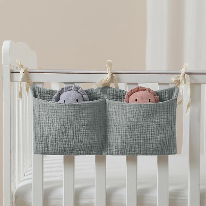آویز نظم دهنده تخت نوزاد، 2 رنگ، کیف نگهداری تخت نوزاد، نظم دهنده قابل تنظیم، نظم دهنده کنار تخت