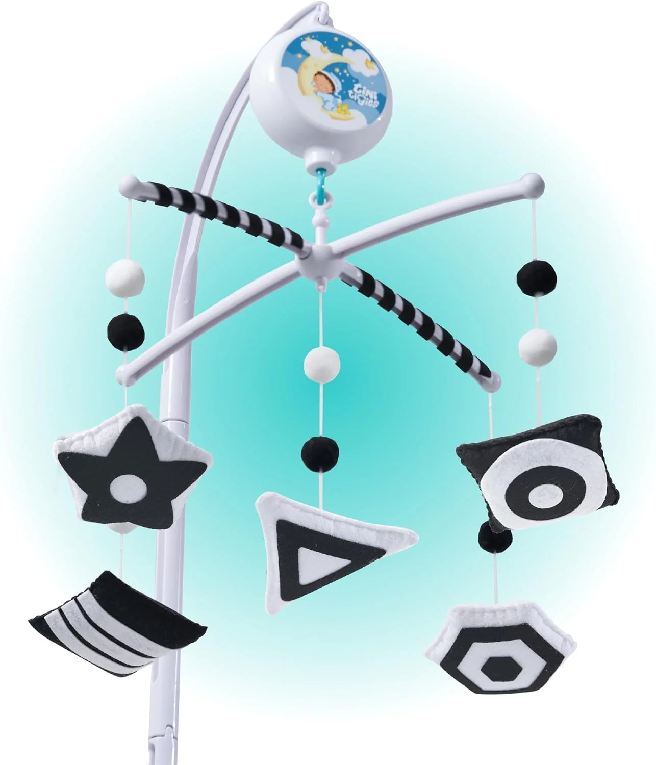 آویز تخت کودک طرح EVERLOVE | آویز سیاه و سفید برای تحریک بصری نوزادان پسر و دختر