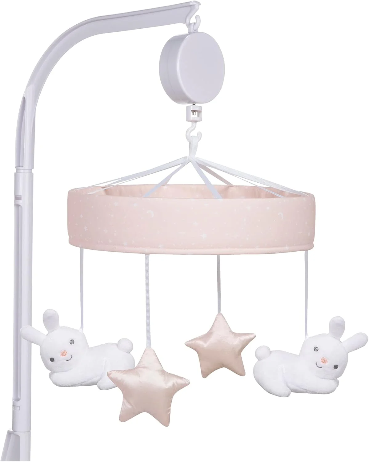 آویز تخت نوزاد طرح ابر خرگوشی سامی اند لو با موسیقی، بازوی آویز تخت مناسب برای نرده استاندارد تخت نوزاد