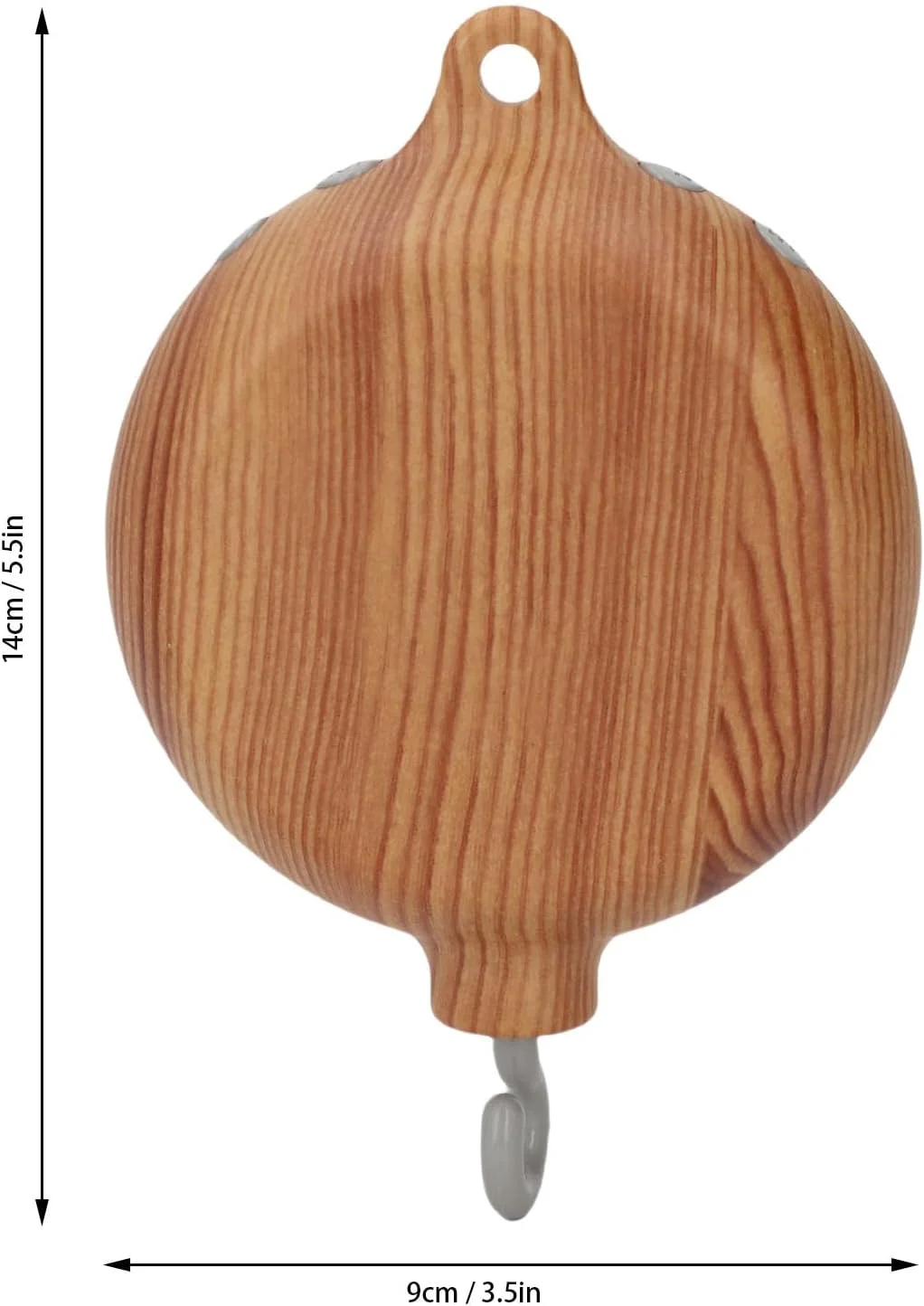 جعبه موزیکال موبایل کودک، جعبه موتور موبایل تخت چرخشی با طراحی دانه چوب شبیه سازی شده، 9 لالایی آرامش بخش، 3 حالت، حجم قابل تنظیم برای دکور اتاق خواب کودک