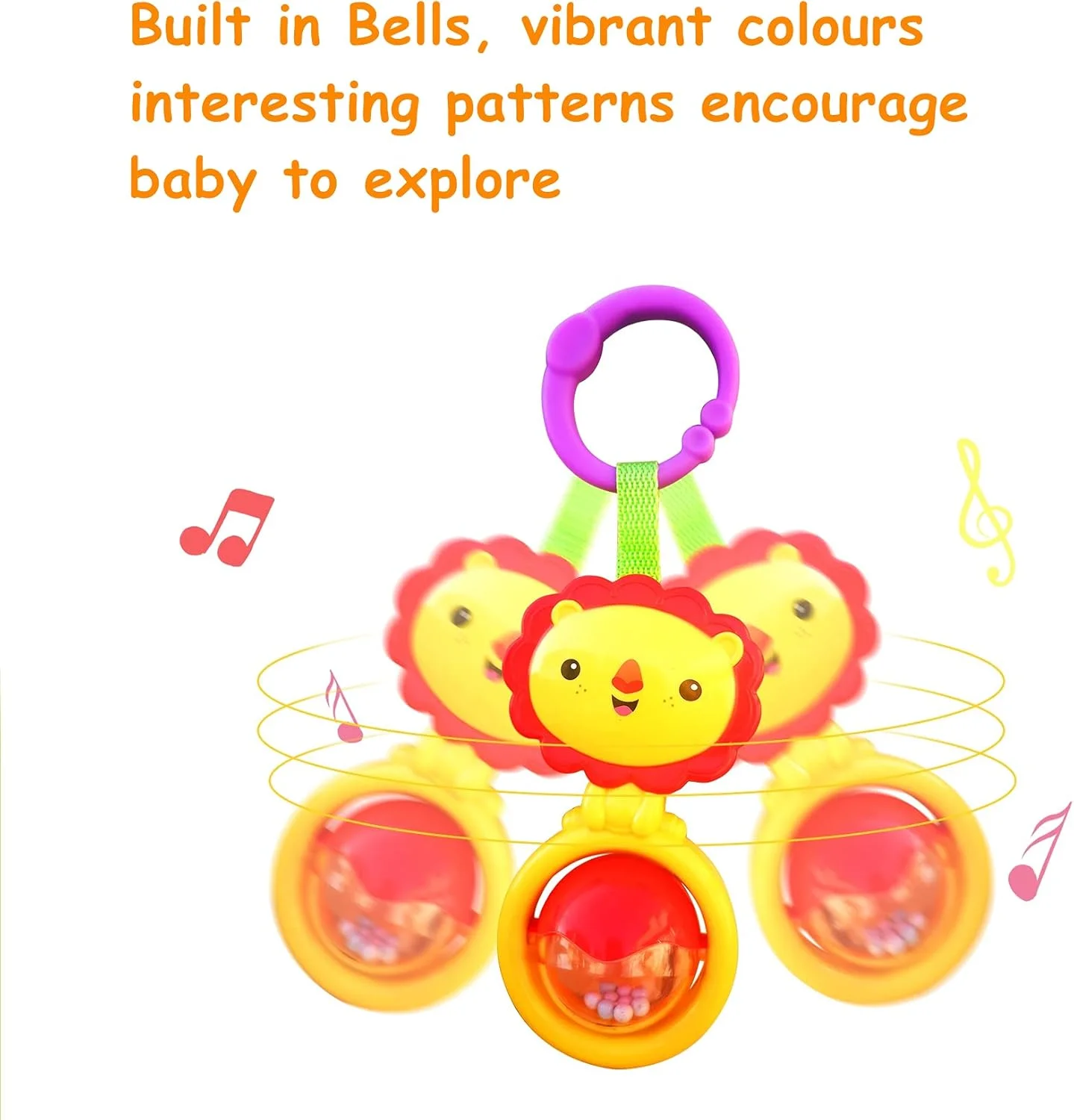 اسباب بازی نوزاد برای 0 3 6 9 12 ماه، اسباب بازی های جغجغه آویز حیوانات کارتونی، جغجغه های دستی نوزاد، اسباب بازی های کالسکه صندلی ماشین تخت نوزاد برای نوزاد، بهترین هدیه تولد برای نوزاد 0-18 ماه، 4 عدد