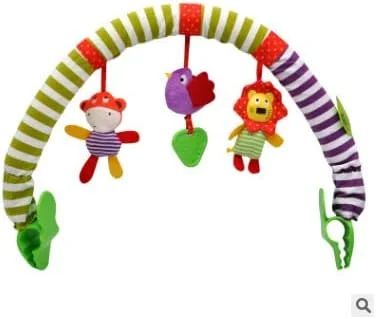 آویز تخت نوزاد، زنگ تخت خواب، آویز سبد تخت، موسیقی، پولیشی، زنگ کنار تخت، جغجغه، گیره ماشین کودک، آویز تخت حیوانات