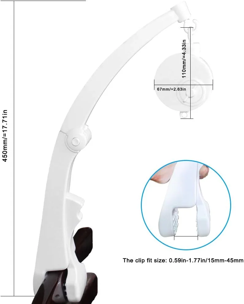 بازوی آویز تخت نوزاد AFUNTA همراه با جعبه موزیکال و گیره تخت نوزاد