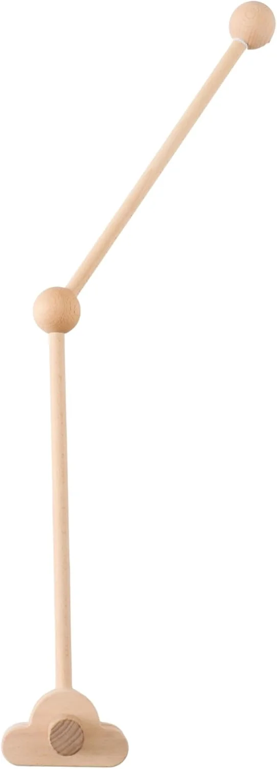 بازوی آویز چوبی تخت نوزاد Marsrut: اتصال محکم برای آویزان کردن اسباب بازی و لوازم جانبی تزئینی تخت خواب کودک (1 عدد، اندازه: 69 x 11 x 3 سانتی متر)