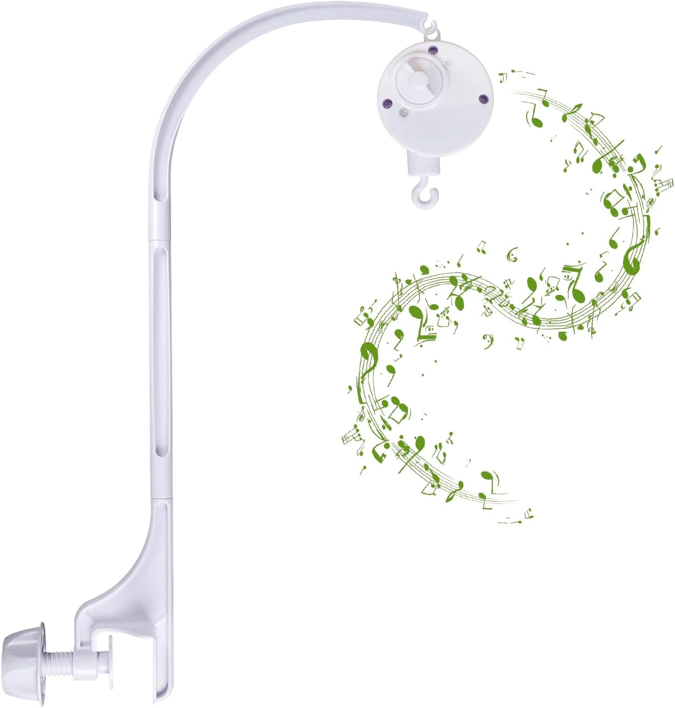 بازوی آویز موبایل تخت نوزاد 58 سانتی‌متری با قابلیت تنظیم و جعبه موزیکال، آویز تزئینی اتاق کودک - براکت متحرک برای تزئین اسباب بازی