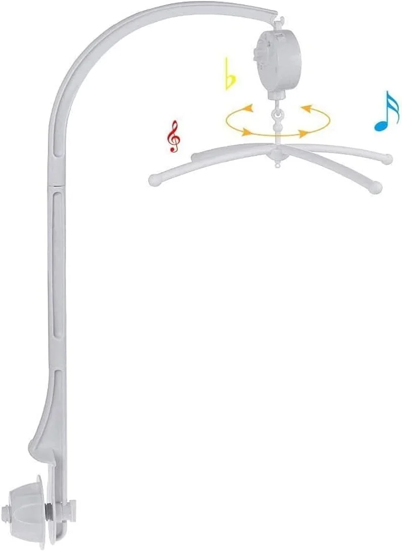آویز تخت موزیکال کودک JZK با جعبه موزیکال کوکی و اسباب بازی های چرخشی، مناسب برای میله تخت تا 5 سانتی متر، یونیسکس، پلاستیکی، پایه تخت