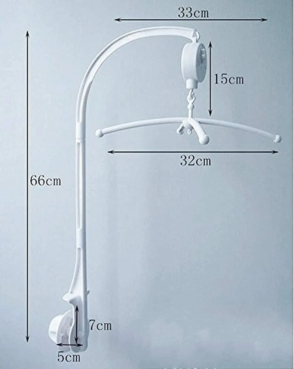آویز تخت موزیکال کودک JZK با جعبه موزیکال کوکی و اسباب بازی های چرخشی، مناسب برای میله تخت تا 5 سانتی متر، یونیسکس، پلاستیکی، پایه تخت