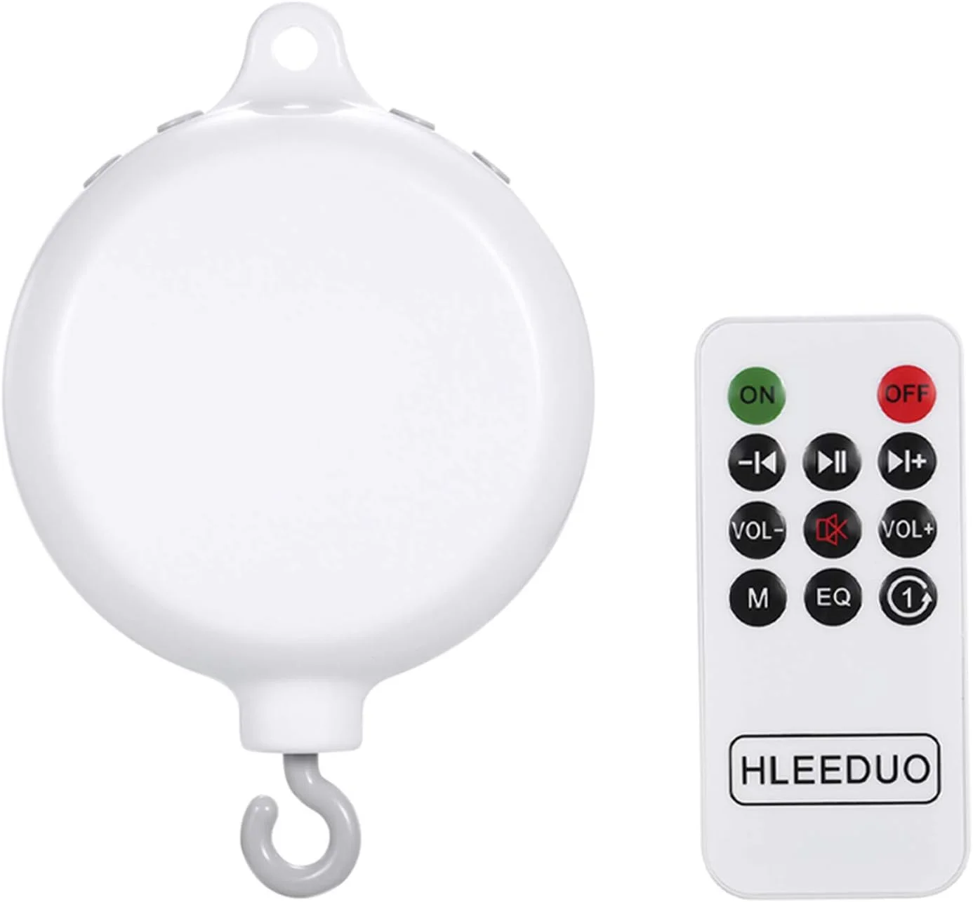 موبایل تخت نوزاد هلِمی با قابلیت چرخش، دارای ۳۵ آهنگ، جعبه موزیکال، کنترل از راه دور و کابل USB