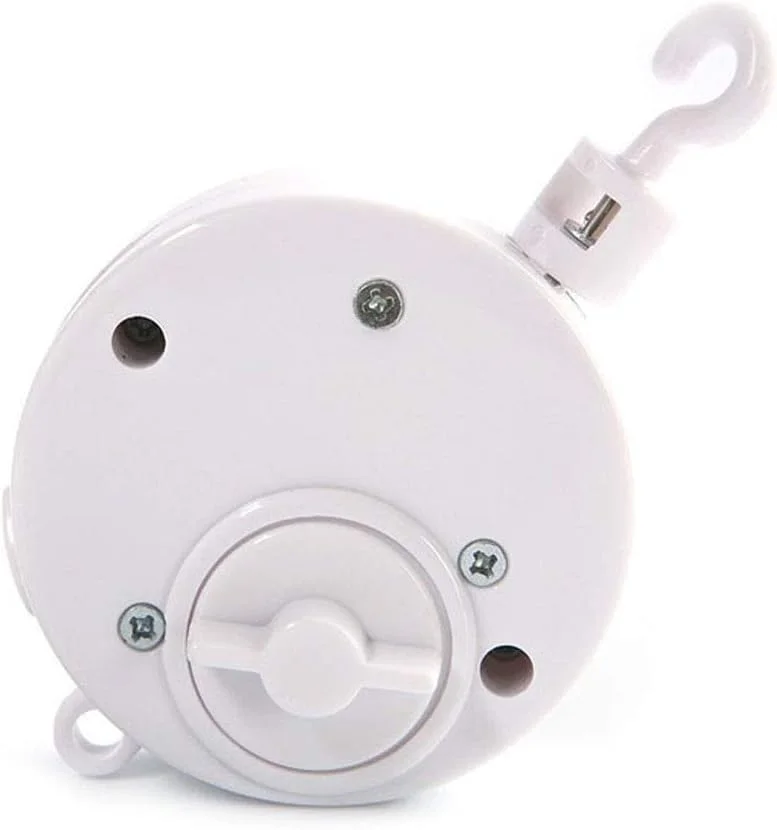 جعبه موزیکال کودکانه دنیای کوچک، آویز چرخشی تخت نوزاد، اسباب بازی زنگ بادی موزیکال با قلاب چرخان برای نوزادان دختر و پسر