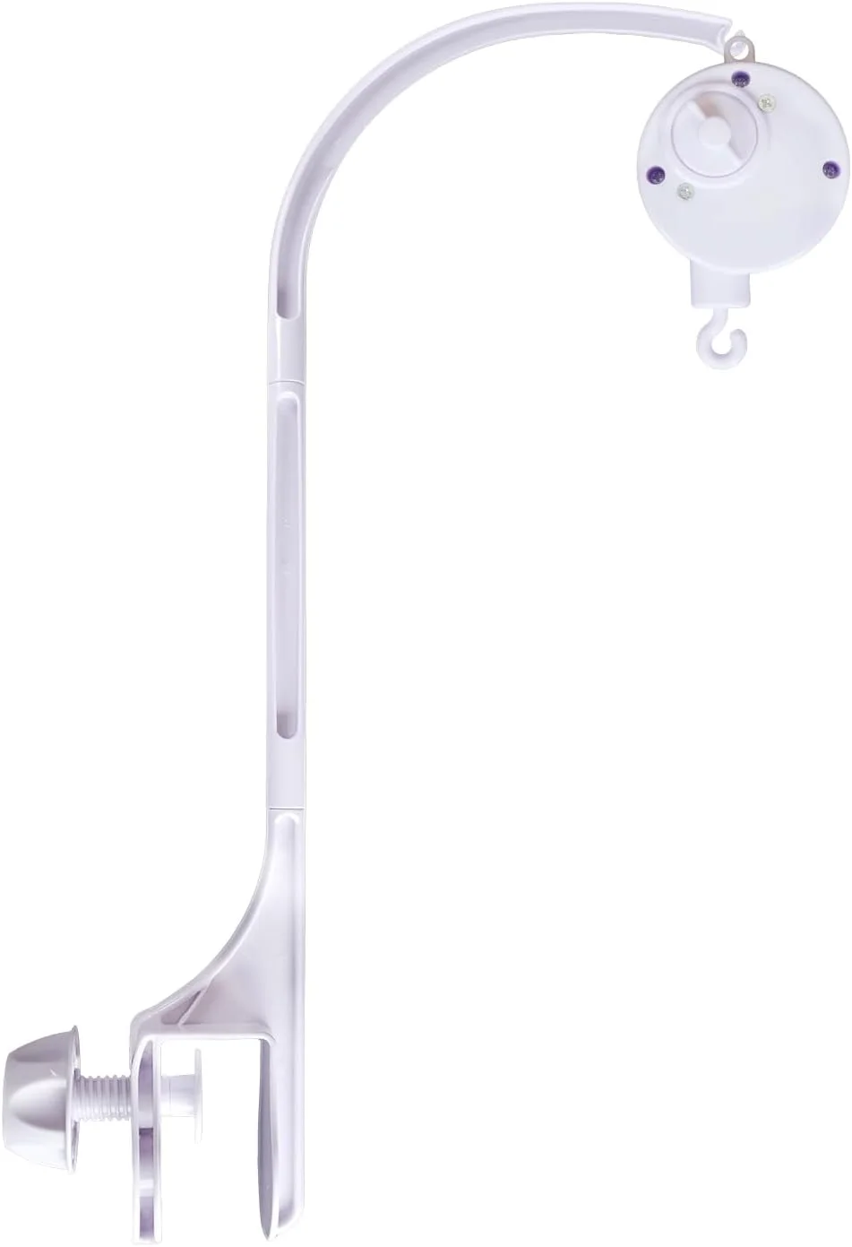 بازوی آویز تخت نوزاد با جعبه موزیکال و موتور چرخشی (60 سانتی متر)، آویز تزئینی اتاق کودک - براکت متحرک برای تزئین اسباب بازی های DIY، تنظیم و تثبیت با مهره دوبل