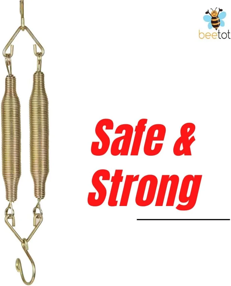 فنر گهواره نوزاد، فنر جھولا برای تاب نوزاد، استیل ضد زنگ، ظرفیت تا 15 کیلوگرم، از نوزادی تا 4 سالگی، نقره ای (طلایی)