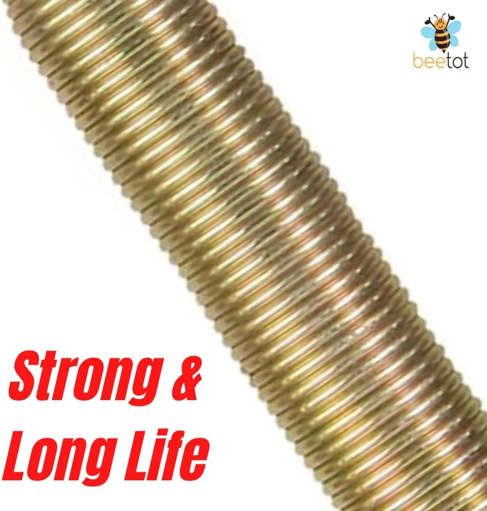 فنر گهواره نوزاد، فنر جھولا برای تاب نوزاد، استیل ضد زنگ، ظرفیت تا 15 کیلوگرم، از نوزادی تا 4 سالگی، نقره ای (طلایی)