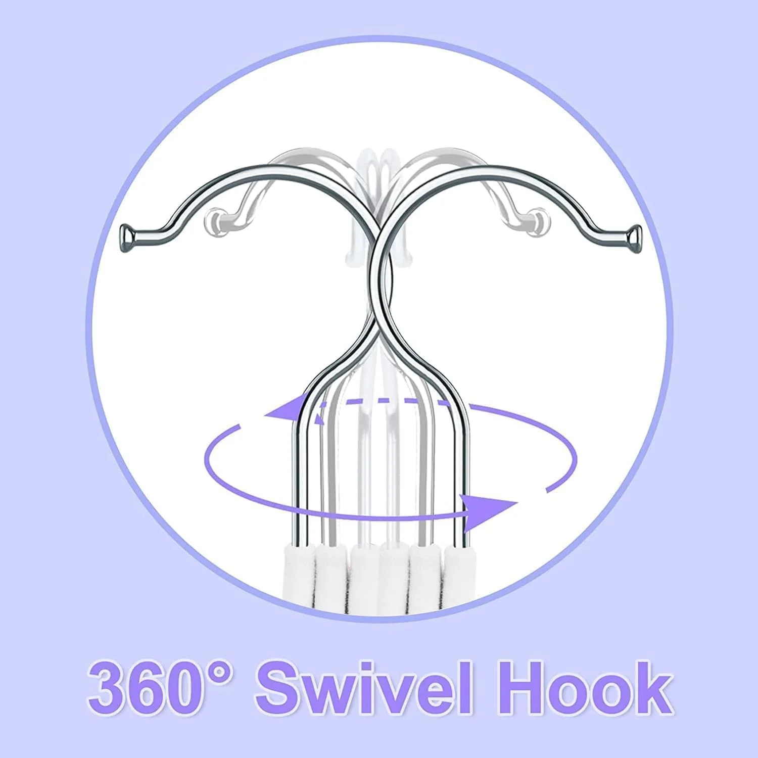 چوب لباسی مخملی کودک رِد دات گیفت، 28 سانتی‌متری - چوب لباسی ضد لغزش برای لباس کودک | قلاب کرومی چرخان 360 درجه (100 عدد، سفید)