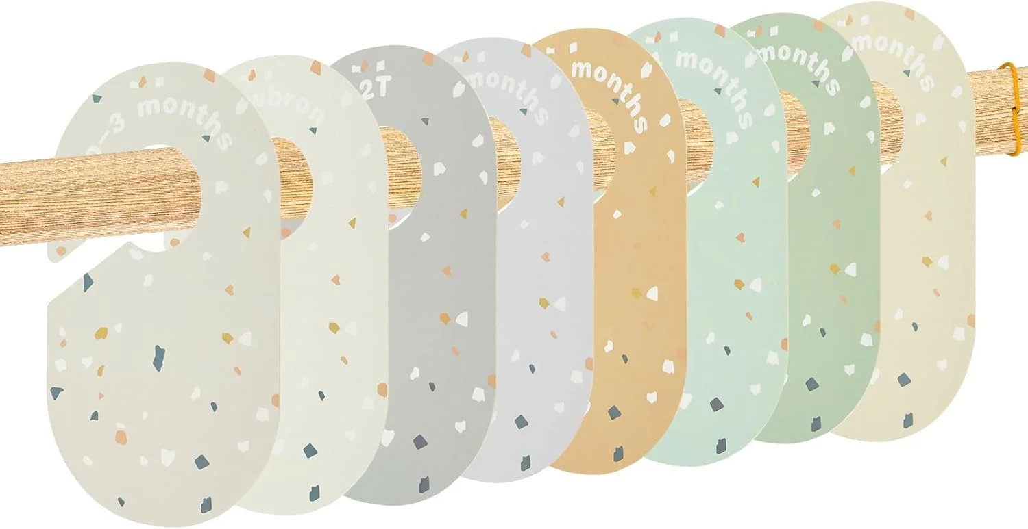 8 عدد جداکننده آویز کمد، جداکننده لباس کودک با طرح زیبا، جداکننده کمد کودک نوپا، جداکننده کمد کودک، سازمان دهنده انعطاف پذیر کمد اتاق کودک برای نوزاد تا کودک نوپا، پسر و دختر