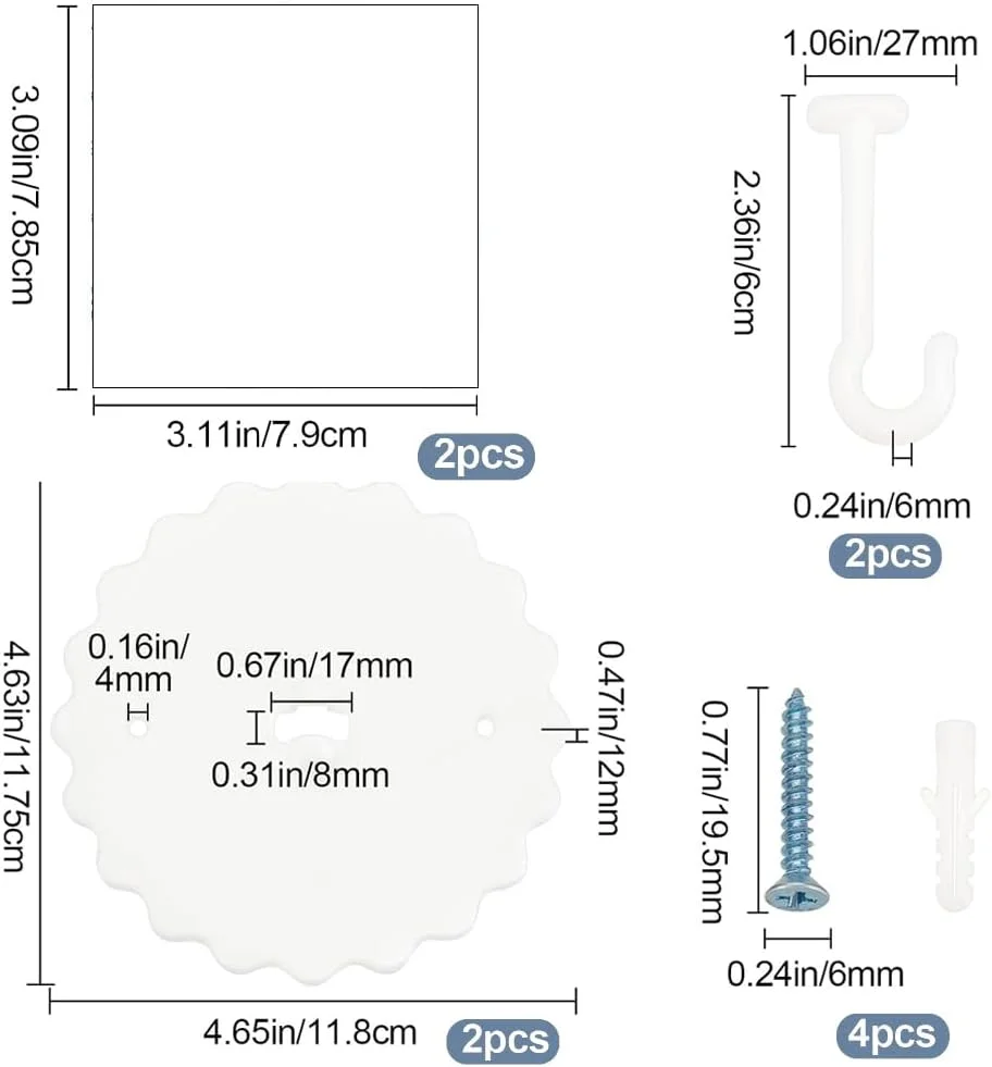 ۲ عدد قلاب تور پشه بند سقفی، قلاب آویز تخت خواب با چسب فوق العاده قوی، قلاب سقفی گنبدی با پیچ ​​های پایه برای آویزان کردن تور پشه بند، لوازم جانبی رختخواب بدون نیاز به میخ