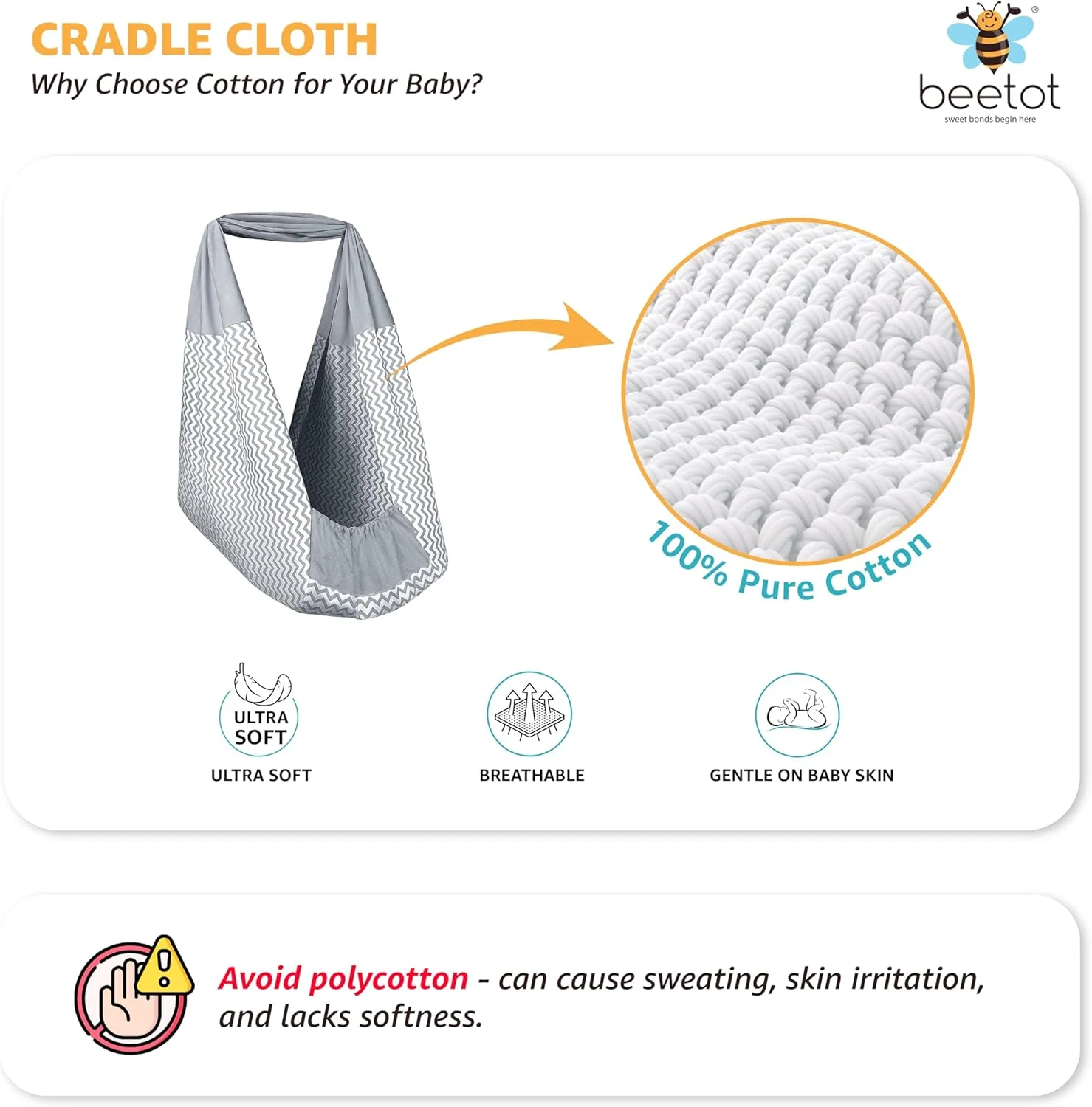 تاب گهواره / جھولا کودک (پارچه تخت، پالنا، دولنا) | گهواره آویز با تخت خواب نرم، پشه بند، فنر، مثلث و آویز پنجره | تا 15 کیلوگرم | تا 2 سال | طرح FS-Melanchi-15854