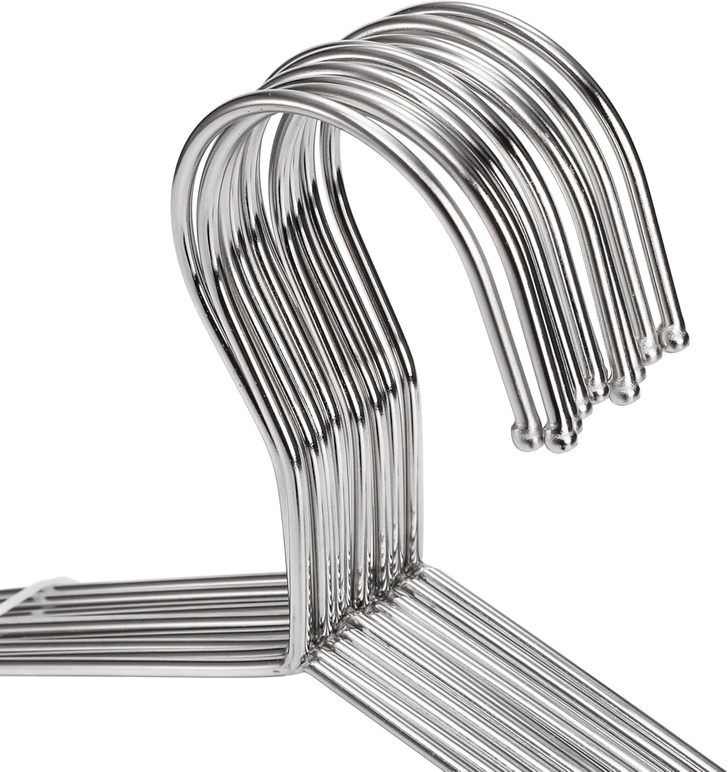 بسته 50 عددی چوب لباسی بچه گانه استیل ضد زنگ توسنیل، چوب لباسی لباس کودک سنگین، چوب لباسی فلزی سیمی قوی برای سازمان دهنده کمد - 32 سانتی متر